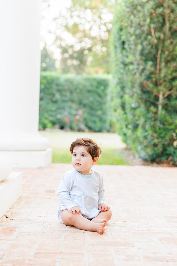 Bennett Bubble- Light Blue Bitty Dot