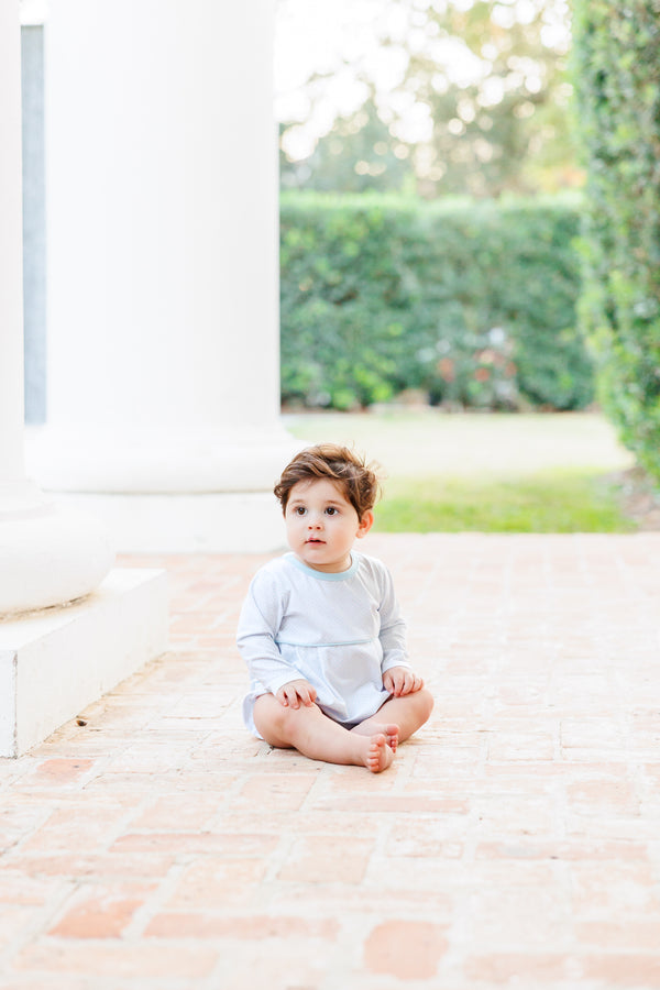 Bennett Bubble- Light Blue Bitty Dot