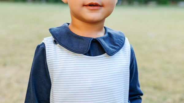 Gabriel Jon Jon Set- Light Blue Stripe/Navy
