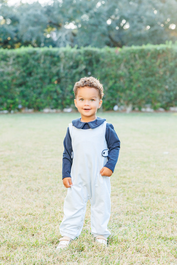 Gabriel Jon Jon Set- Light Blue Stripe/Navy