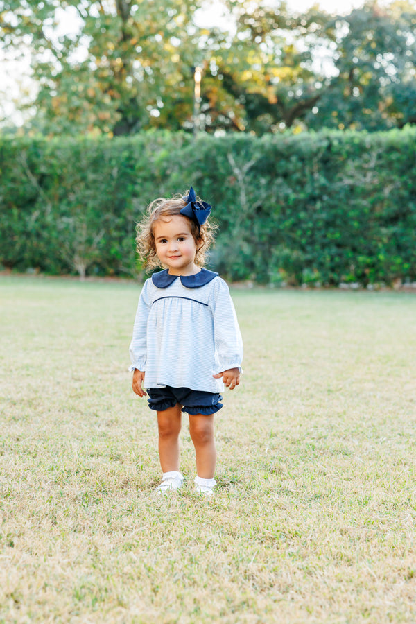 Katherine Bloomer Set- Light Blue Stripe/Navy