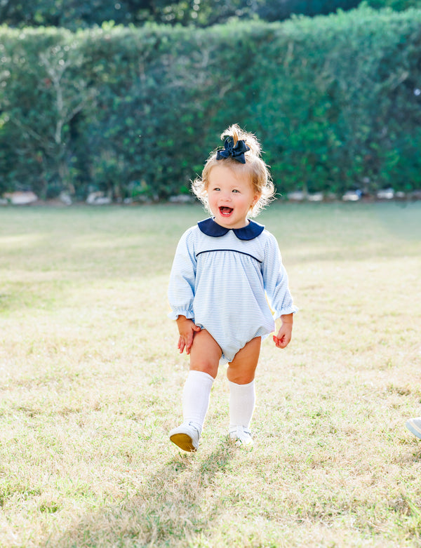 Katherine Bubble- Light Blue Stripe/Navy