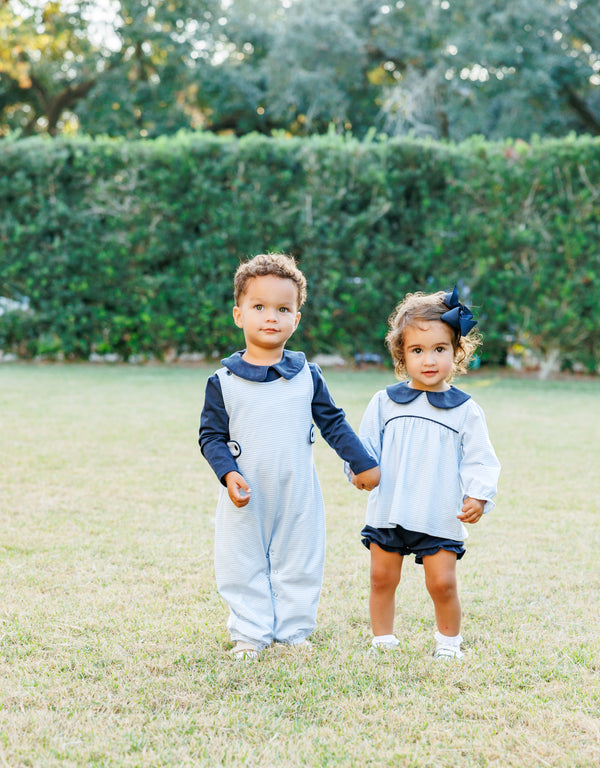 Gabriel Jon Jon Set- Light Blue Stripe/Navy