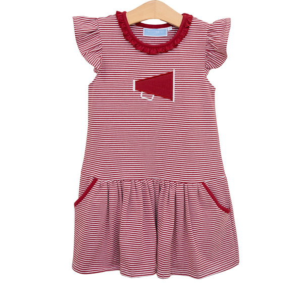 Megaphone Dress- Crimson