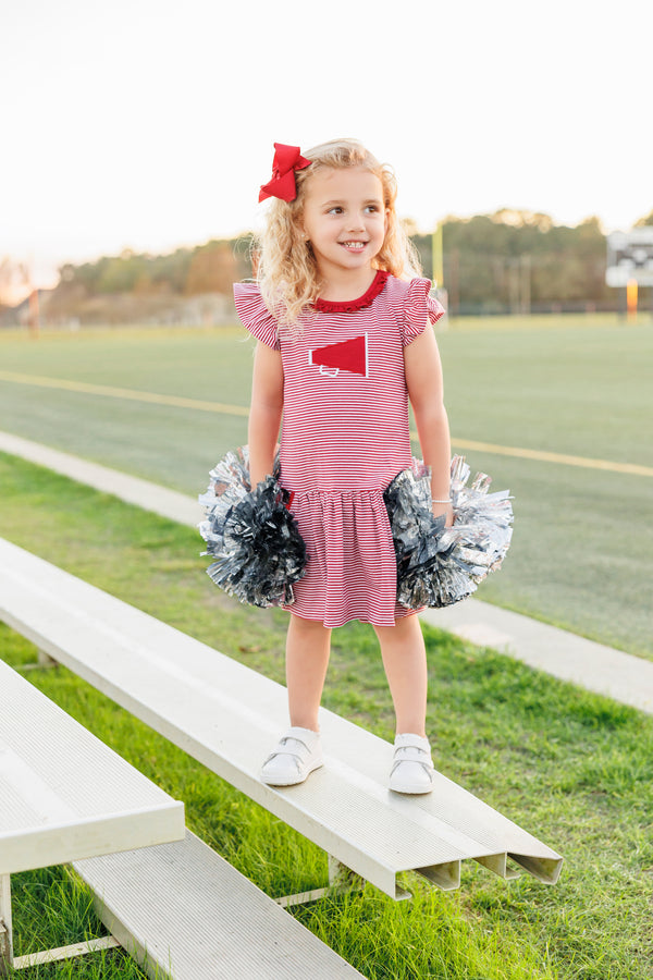 Megaphone Dress- Crimson