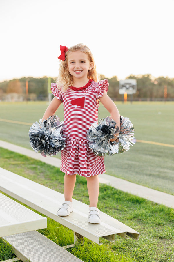 Megaphone Dress- Crimson