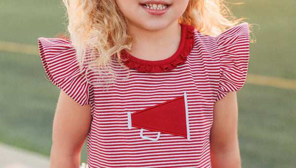 Megaphone Dress- Crimson