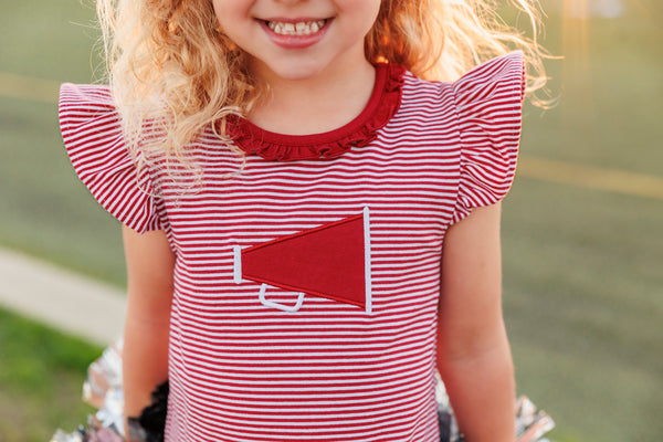 Megaphone Dress- Crimson