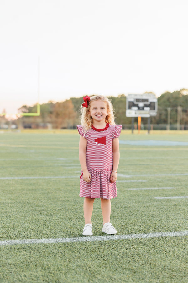 Megaphone Dress- Crimson