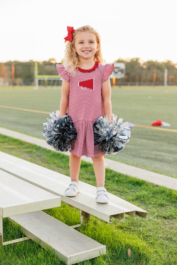 Megaphone Dress- Crimson