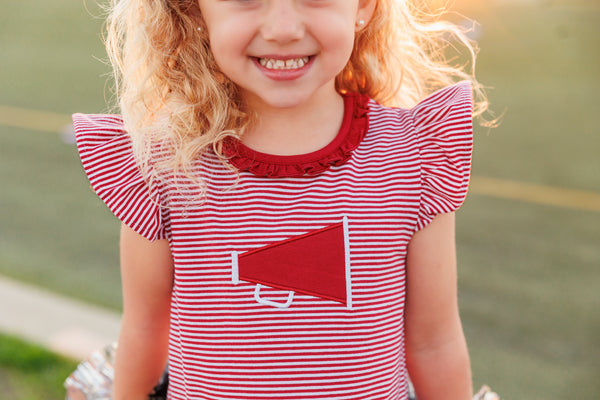Megaphone Dress- Crimson
