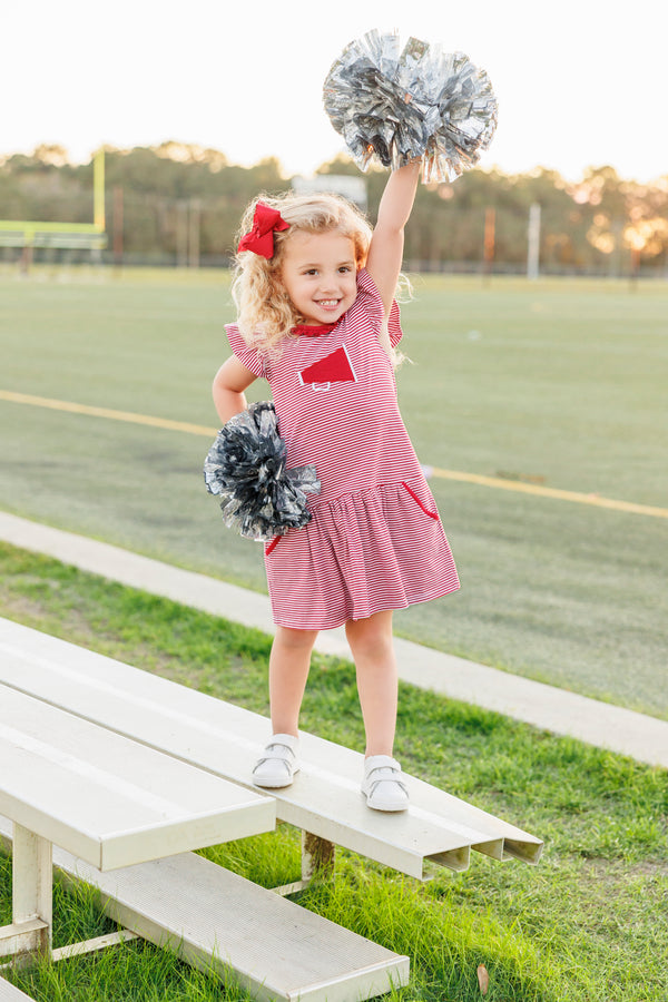 Megaphone Dress- Crimson