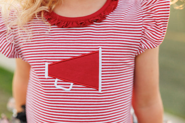 Megaphone Dress- Crimson