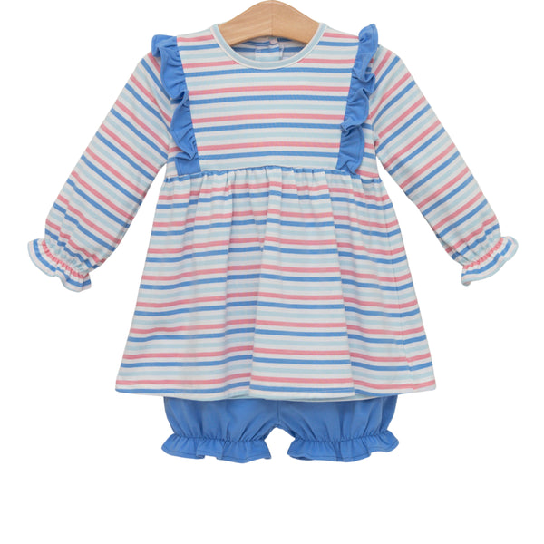 Olivia Bloomer Set- Hamptons Stripe