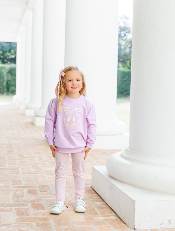 French Terry Pullover- Ballet Shoes