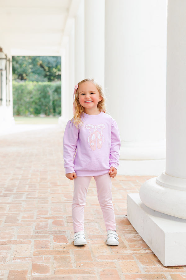 French Terry Pullover- Ballet Shoes