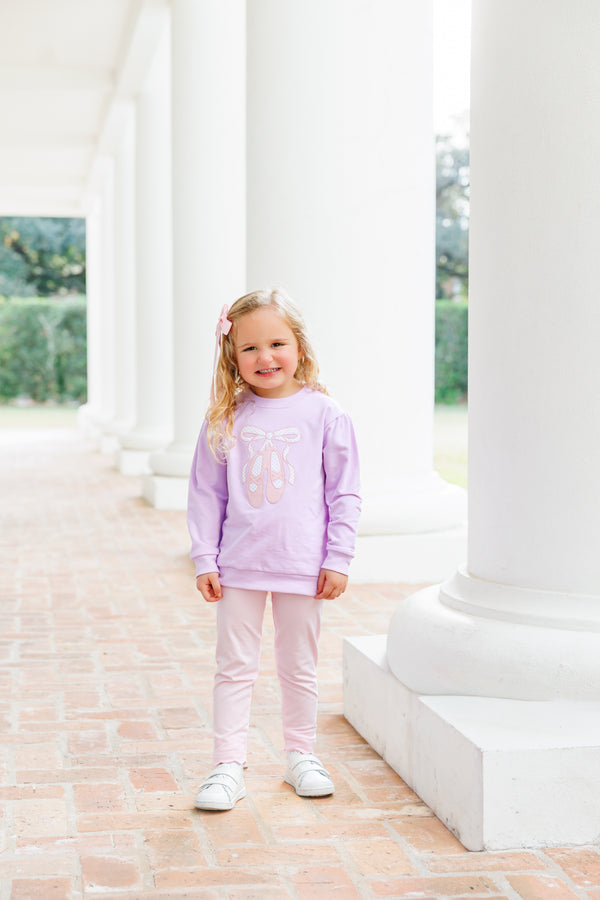 French Terry Pullover- Ballet Shoes