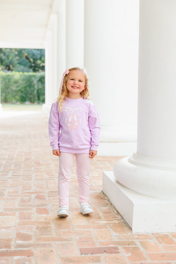 French Terry Pullover- Ballet Shoes