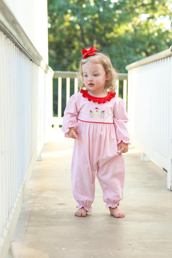 Gingerbread Ruffle Romper