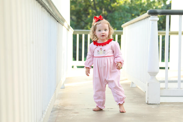 Gingerbread Ruffle Romper