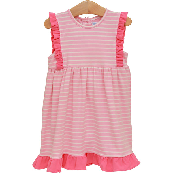 Josie Dress- Light Pink Stripe/Pink