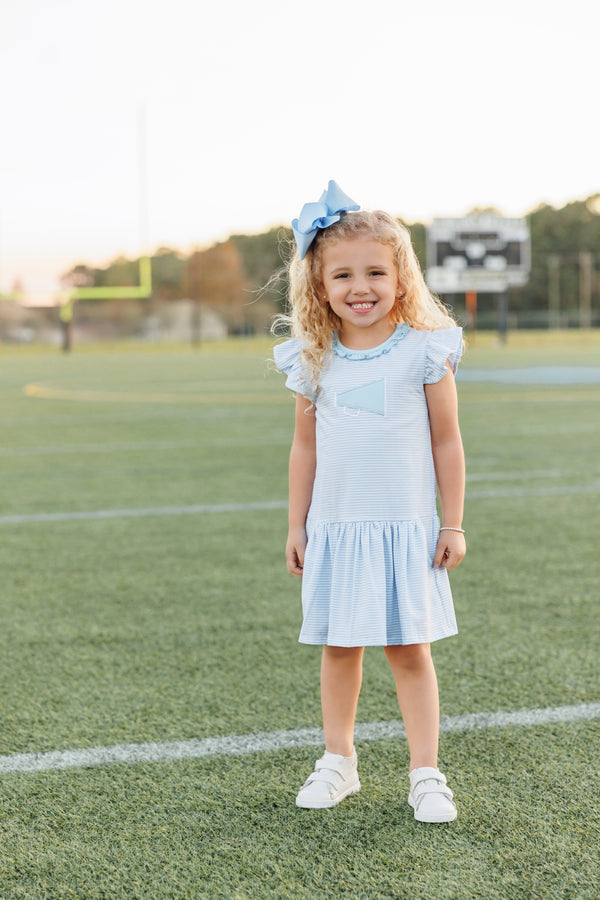 Megaphone Dress- Light Blue