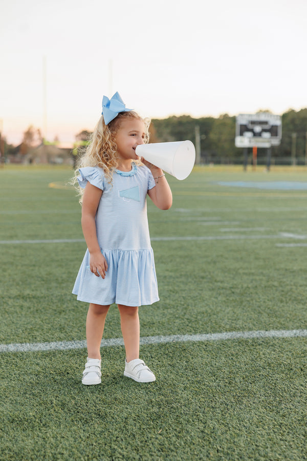 Megaphone Dress- Light Blue