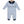 Gabriel Romper- Light Blue Stripe/Navy Romper