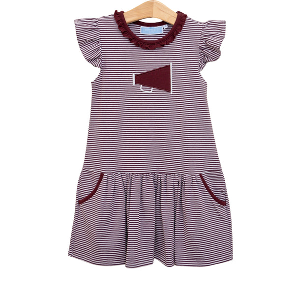 Megaphone Dress- Maroon