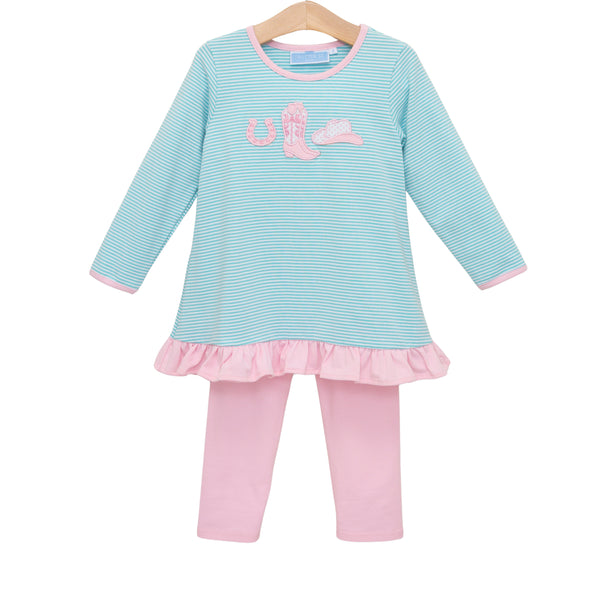 Western Ruffle Pant Set