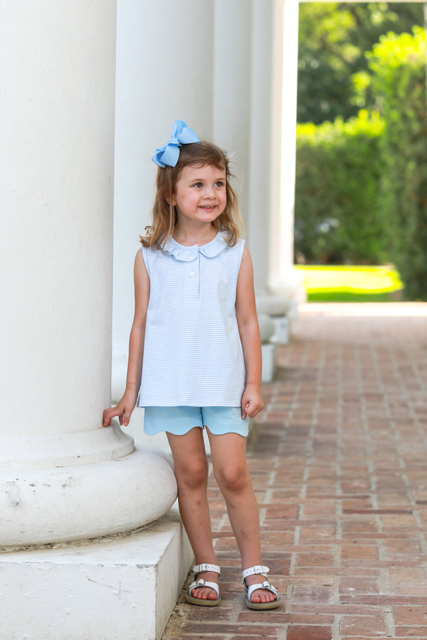 Nora Tank- Light Blue Stripe