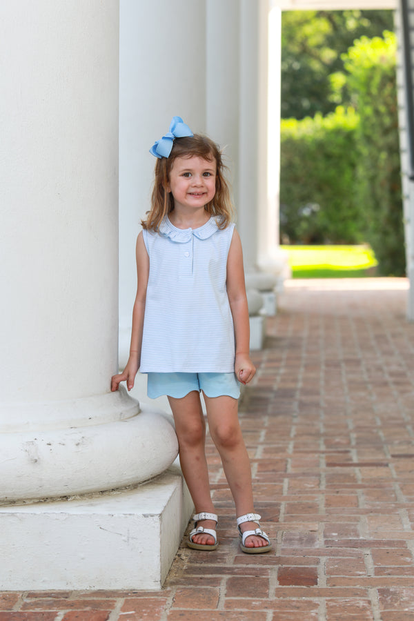 Nora Tank- Light Blue Stripe