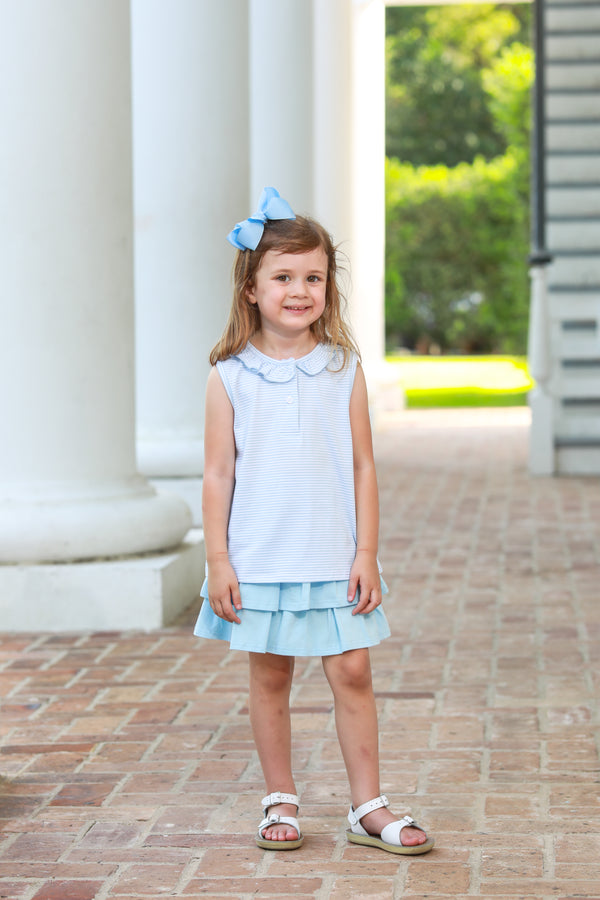Nora Tank- Light Blue Stripe