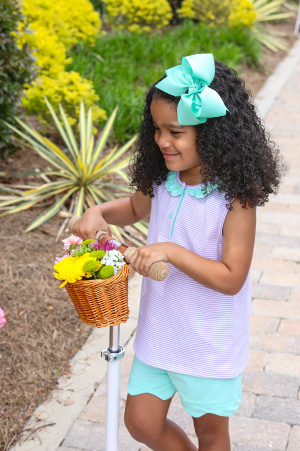Nora Short Set- Lavender Stripe/Mint