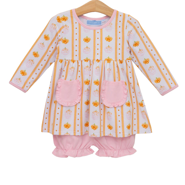 Pumpkin Patch Ruffle Bloomer Set
