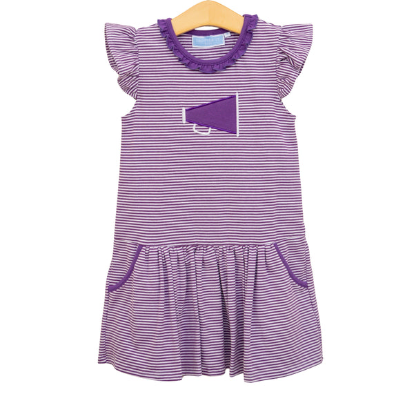 Megaphone Dress- Purple
