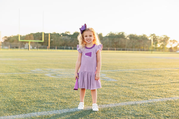 Megaphone Dress- Purple