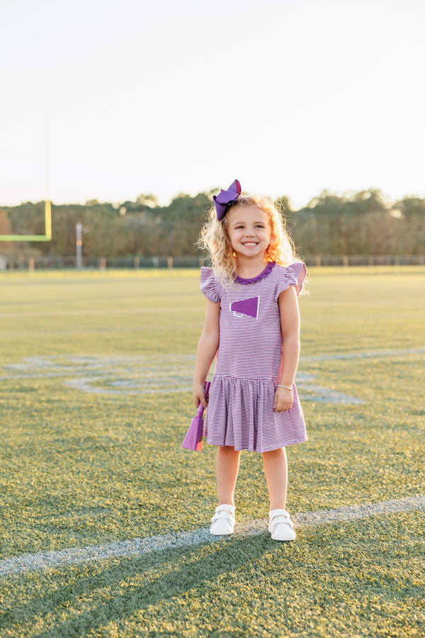 Megaphone Dress- Purple